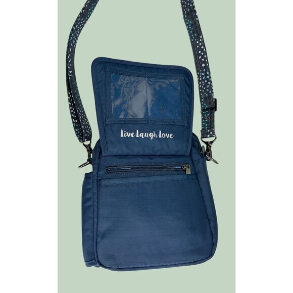 Lug Navy Quilted Crossbody Bag With Adjustable Strap & Multiple Compartments - Picture 12 of 12